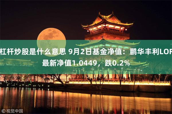 杠杆炒股是什么意思 9月2日基金净值：鹏华丰利LOF最新