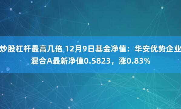 炒股杠杆最高几倍 12月9日基金净值：华安优势企业混合A最新净值0.5823，涨0.83%