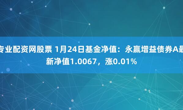 专业配资网股票 1月24日基金净值：永赢增益债券A最新净值1.0067，涨0.01%